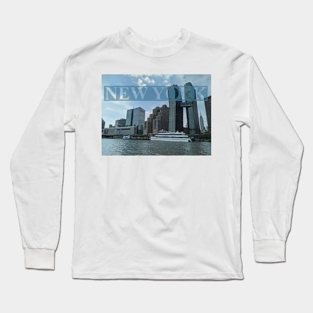 New York Midtown View Long Sleeve T-Shirt by Laybov